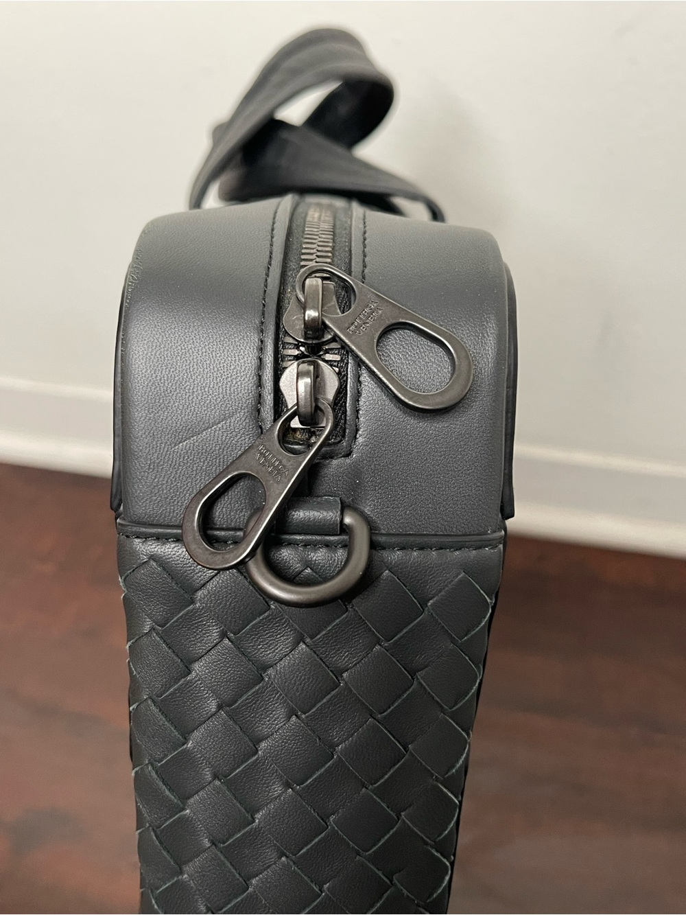 BOTTEGA VENETA BLACK LEATHER INTRECCIATO BRIEFCASE LAPTOP BAG $4200 RETAIL - Picture 6 of 15